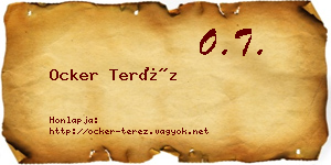 Ocker Teréz névjegykártya